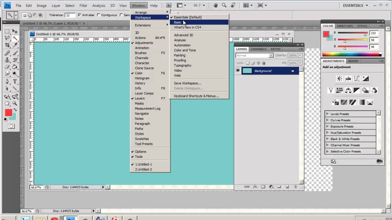Introduction to PhotoShop (CS4) for the Absolute Beginner