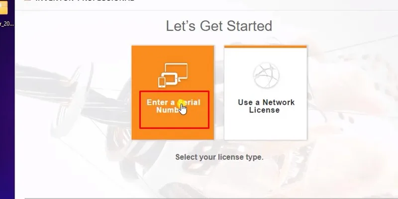 Chọn Enter a Serial Number