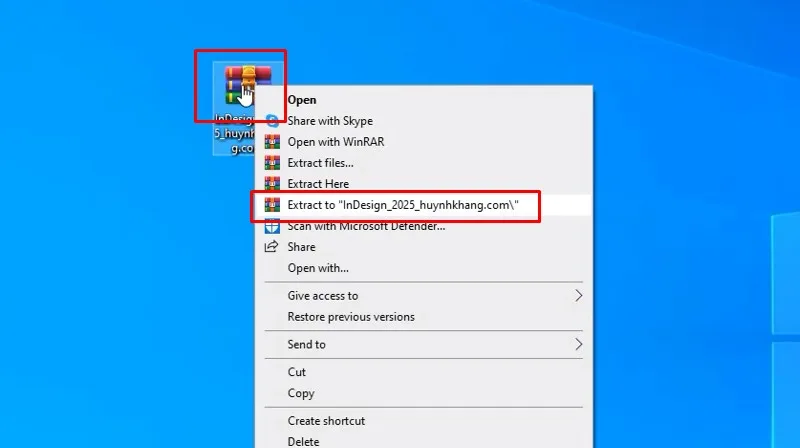 Giải nén phần mềm InDesign 2025