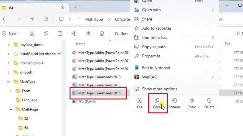 Vào: C > Program Files (x86) > Office Support > 64