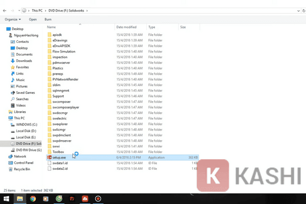 Nhấn chọn "setup.exe" -> Click vào "Yes"