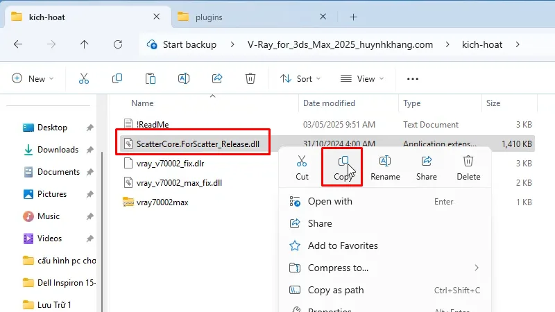 Copy file như hình