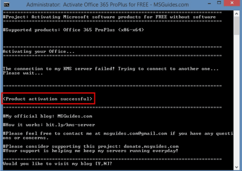 Cách Active MS Office 365 bản quyền bằng Key by Batch file