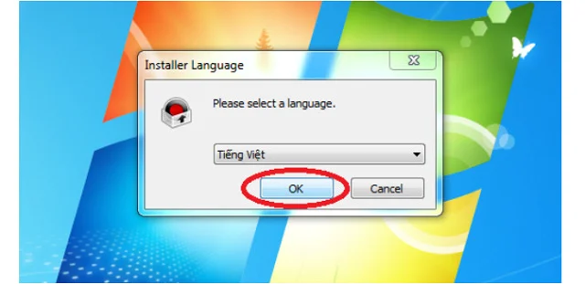 Cài đặt ngôn ngữ là Tiếng Việt để sử dụng phần mềm