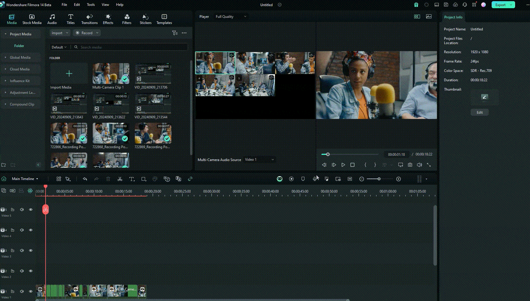 Create Multi-Camera Clip