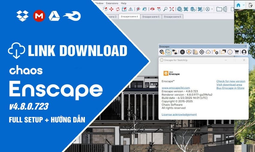 Link Download Chaos Enscape 4.8.0.723 Tải Full Google Drive