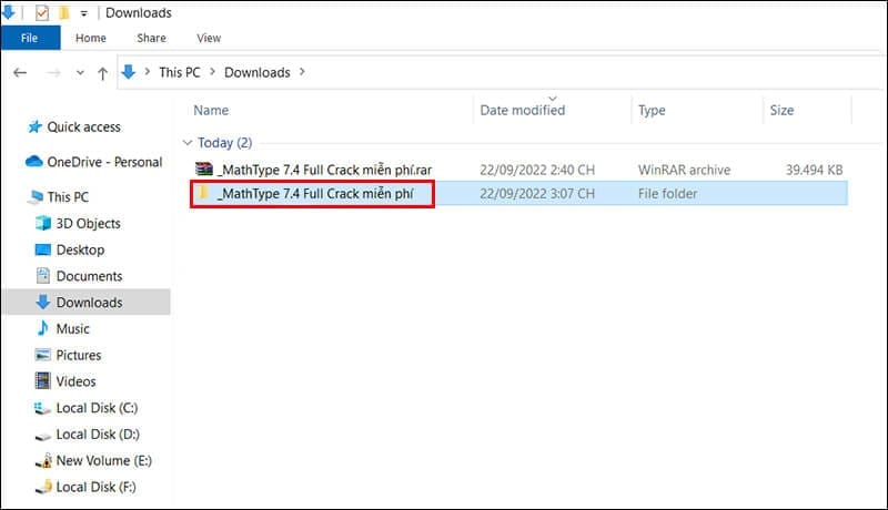 mở file vừa mới giải nén .